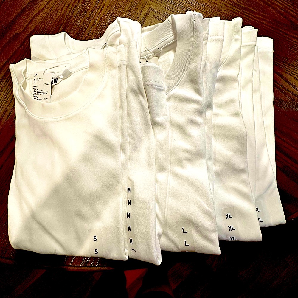 Uniqlo AIRism White T-Shirt long sleeve